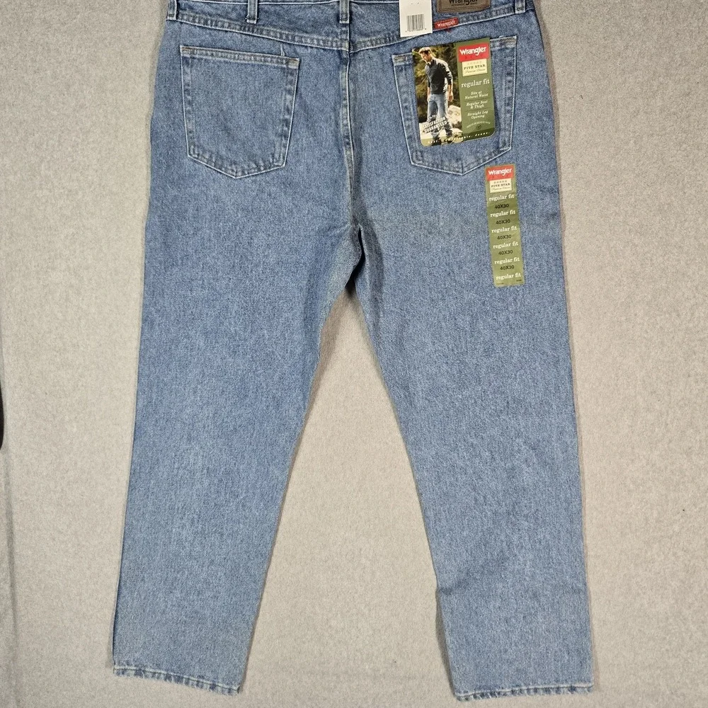 Wrangler Men Jeans 40X30 Blue Denim 96501SL Regular Fit Jeans 30